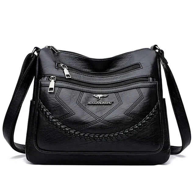 Women’s Multi-Pocket Crossbody Bag with Adjustable Strap
