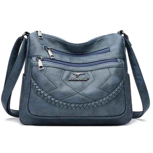 Women’s Multi-Pocket Crossbody Bag with Adjustable Strap