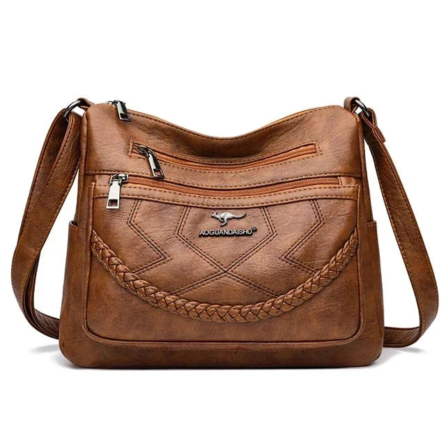 Women’s Multi-Pocket Crossbody Bag with Adjustable Strap