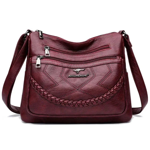 Women’s Multi-Pocket Crossbody Bag with Adjustable Strap