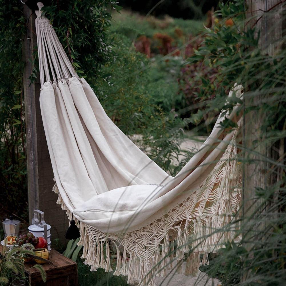 Macramé Hammock | Handwoven Cotton-Blend & 2-Person | 200 x 150 cm