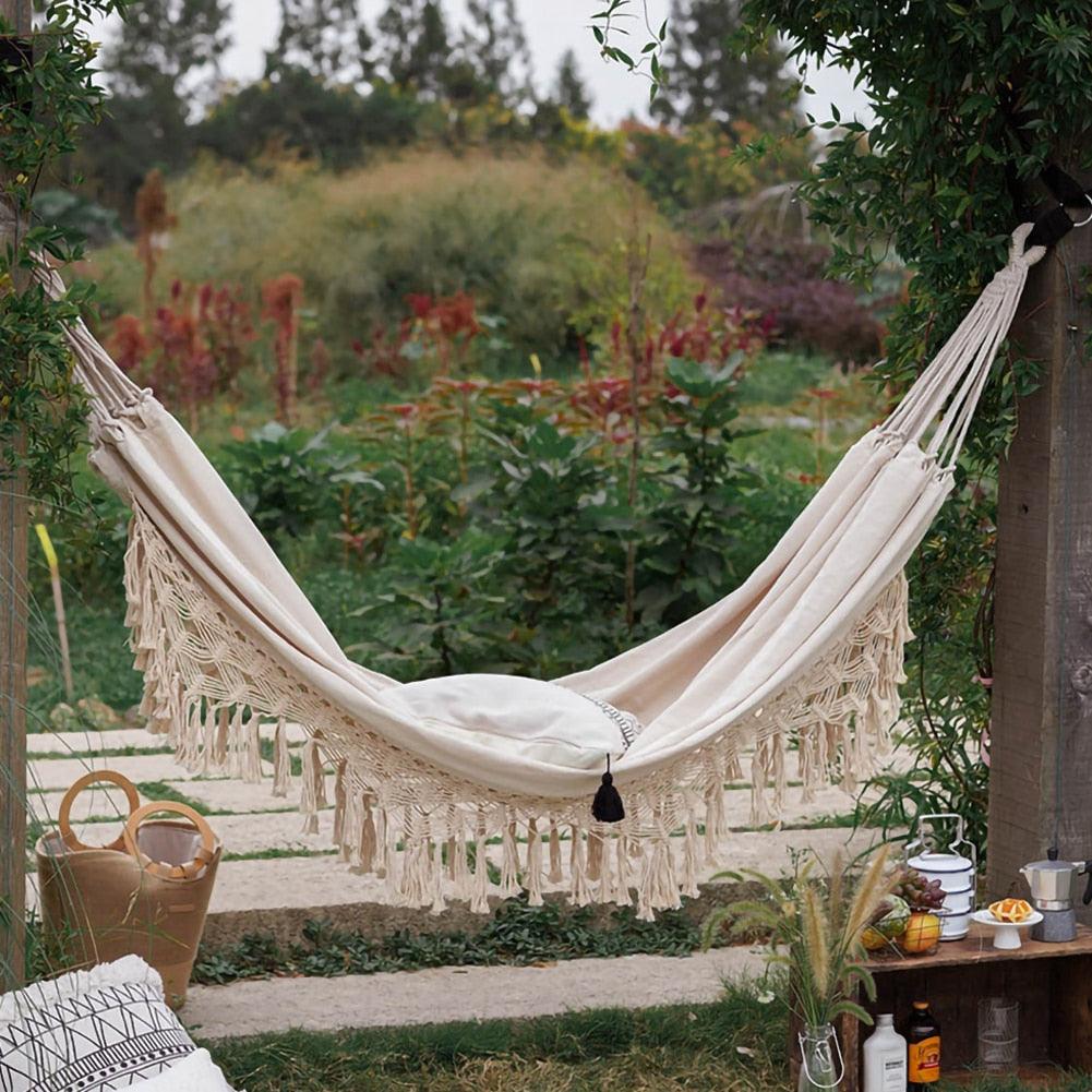 Macramé Hammock | Handwoven Cotton-Blend & 2-Person | 200 x 150 cm