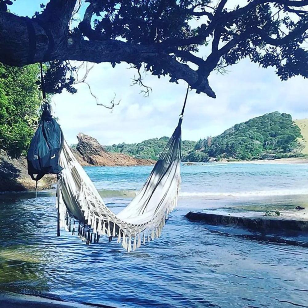 Macramé Hammock | Handwoven Cotton-Blend & 2-Person | 200 x 150 cm