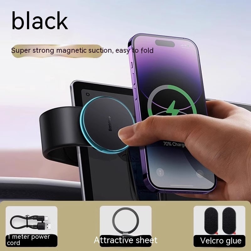 Magnetic Car Phone Holder and Mount with Bendable Arm and Adhesive Dashboard Base