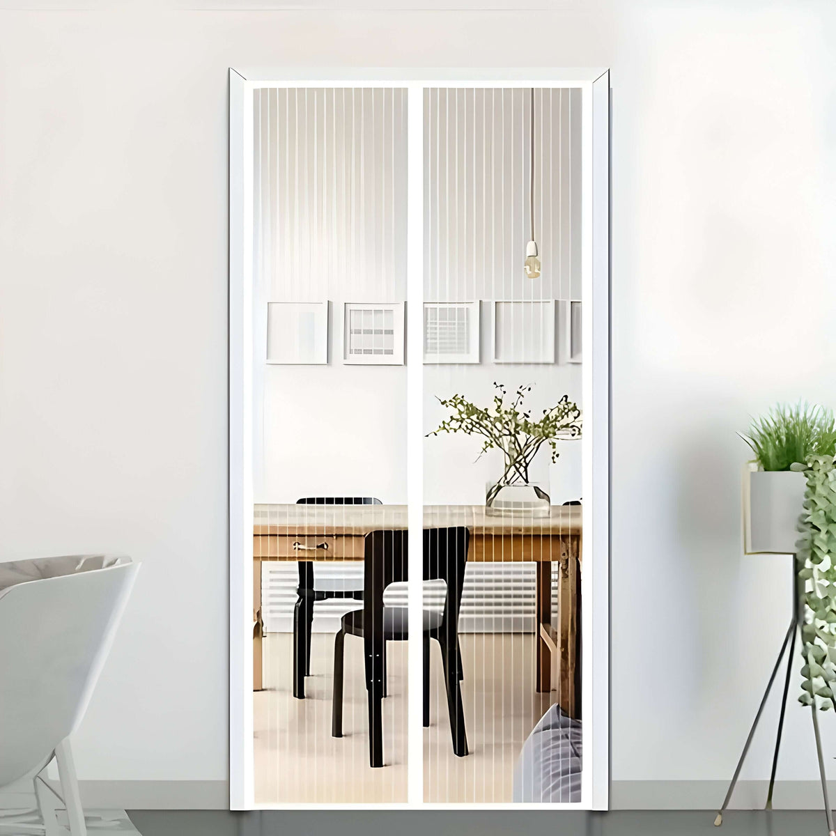 Magnetic Screen Door with Self-Closing Mesh and Pet-Friendly Design