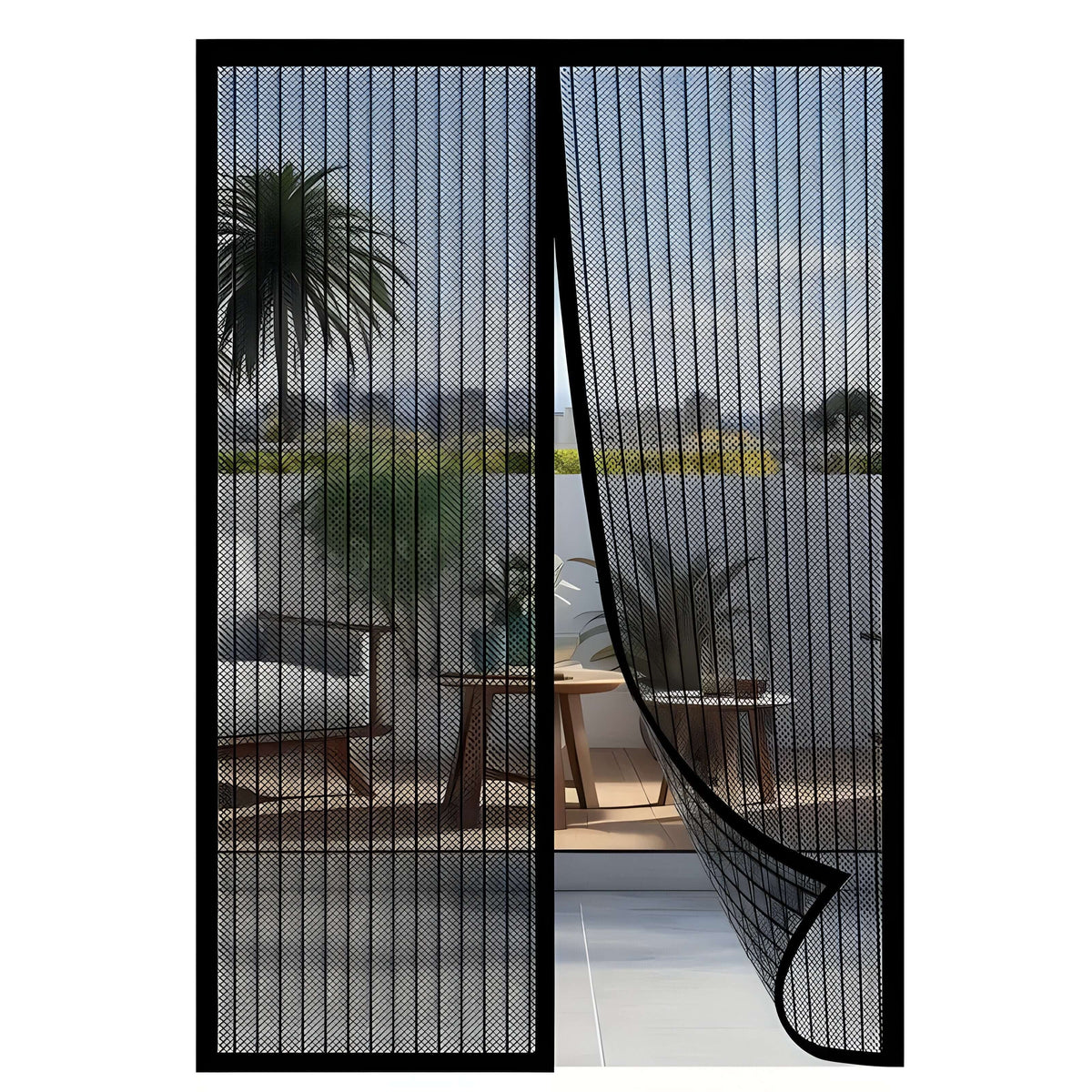 Magnetic Screen Door with Self-Closing Mesh and Pet-Friendly Design