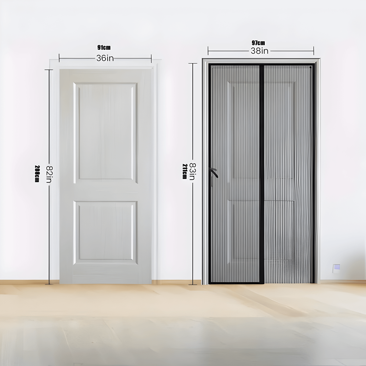 Magnetic Screen Door with Self-Closing Mesh and Pet-Friendly Design