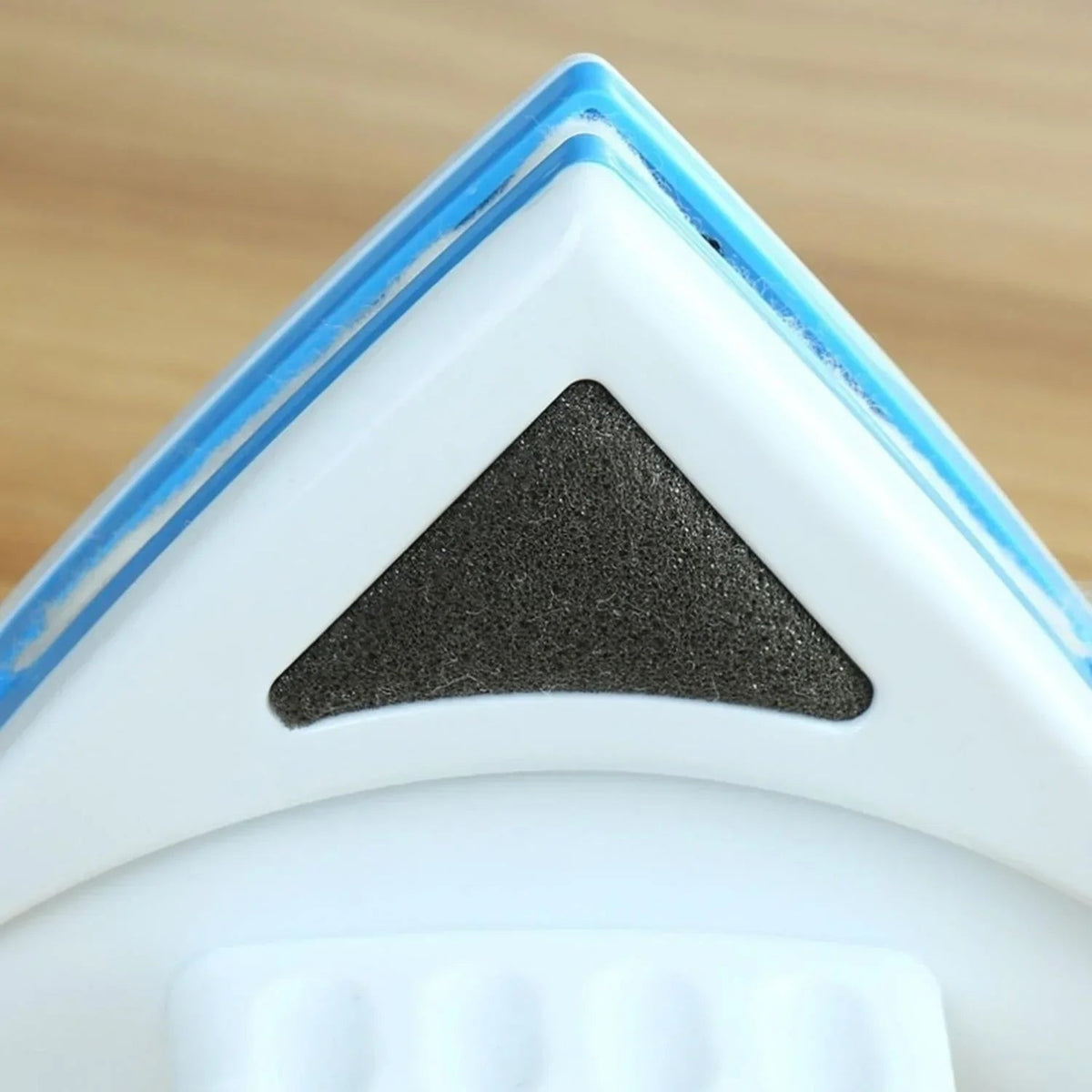 Magnetic Window Cleaner and Squeegee with Triangular Design for Hard-To-Reach
