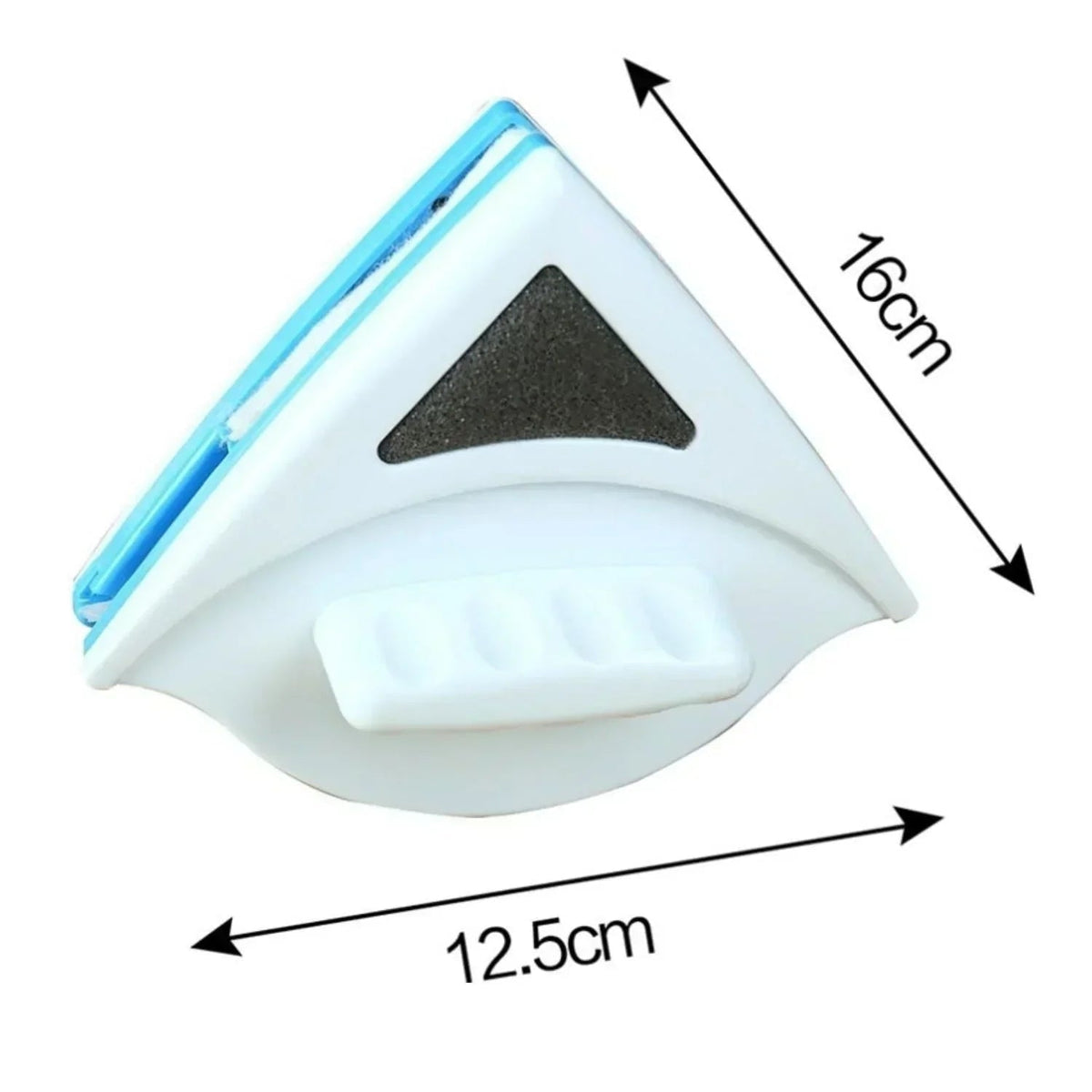 Magnetic Window Cleaner and Squeegee with Triangular Design for Hard-To-Reach