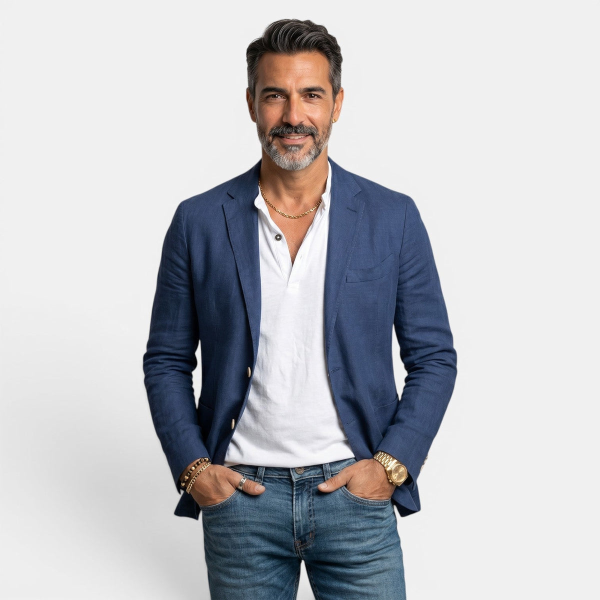 Men's Elegant Lightweight Slim Fit Blazer with Classic Lapel