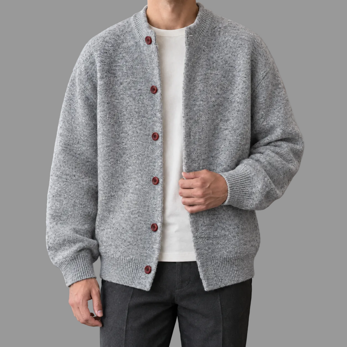 Magnus - Men's Button-Front Relaxed Cardigan