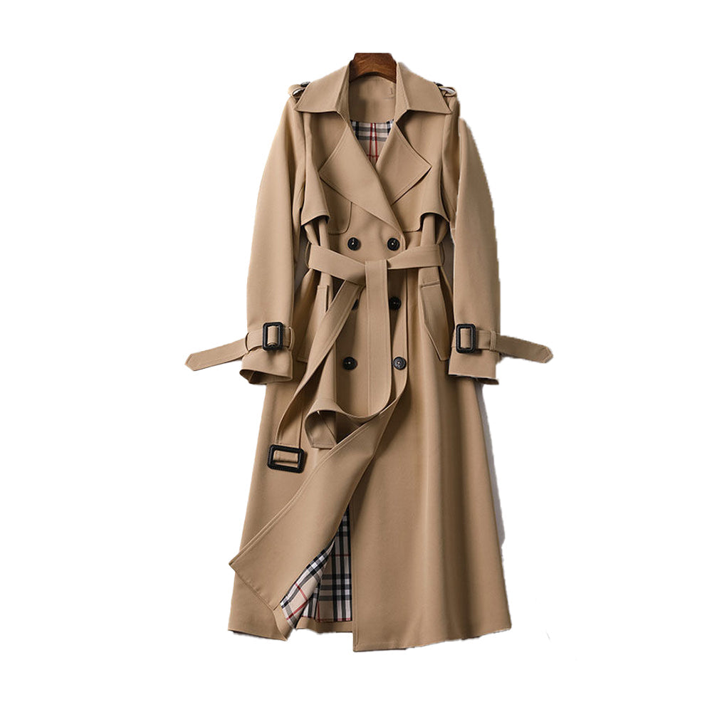Women's Belted Trench Coat | Long Waterproof Rain Jacket