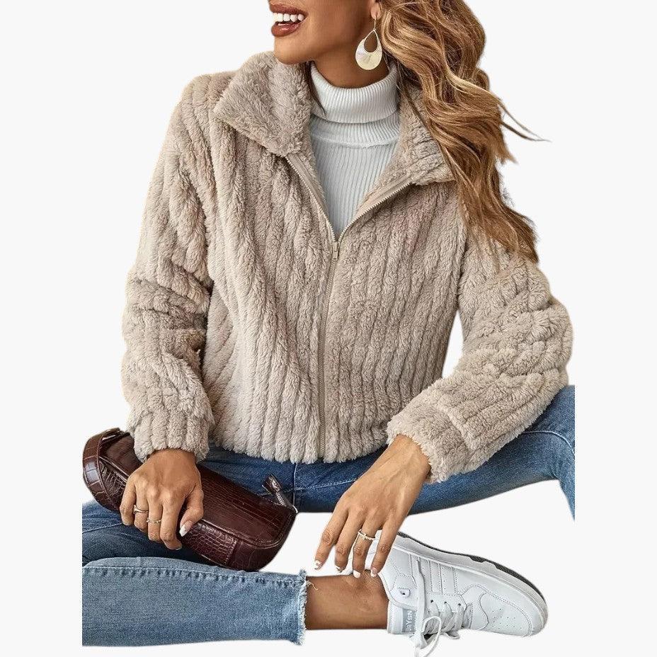 Seraphine | Longline Fleece Open-Front Cardigan