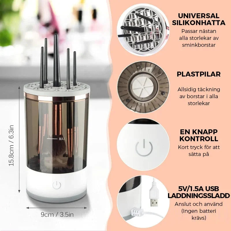 Makeup Brush Cleaner | Electric Spin & Fast Drying | Fits All Brush Sizes