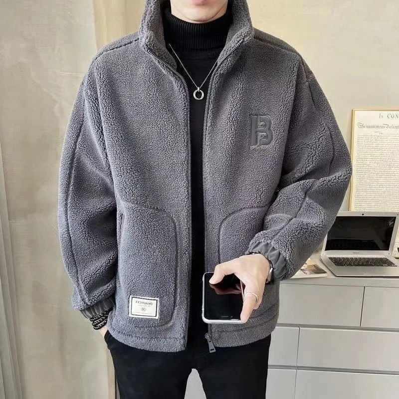 Kyle | Men's Hooded Sherpa Jacket Winter Zip Up