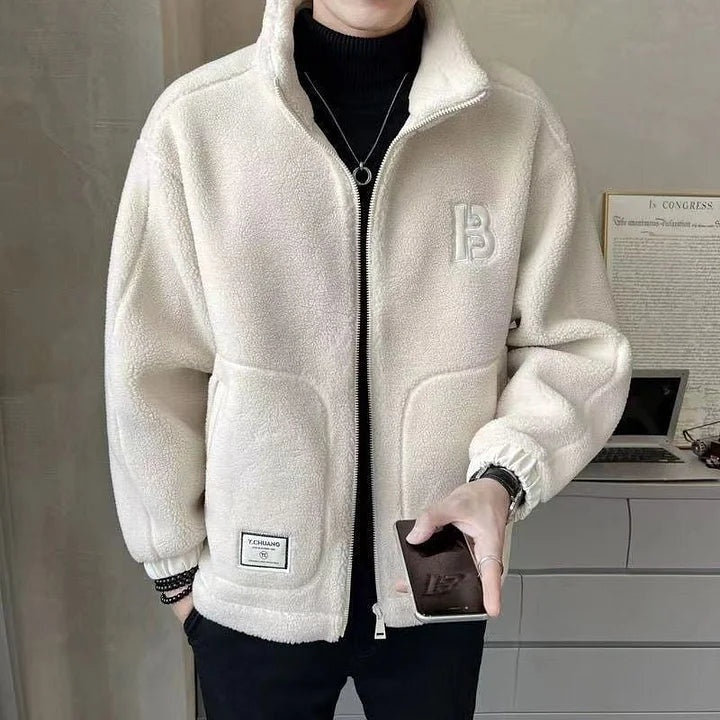 Kyle | Men's Hooded Sherpa Jacket Winter Zip Up