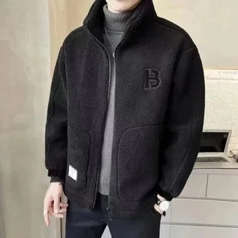 Kyle | Men's Hooded Sherpa Jacket Winter Zip Up