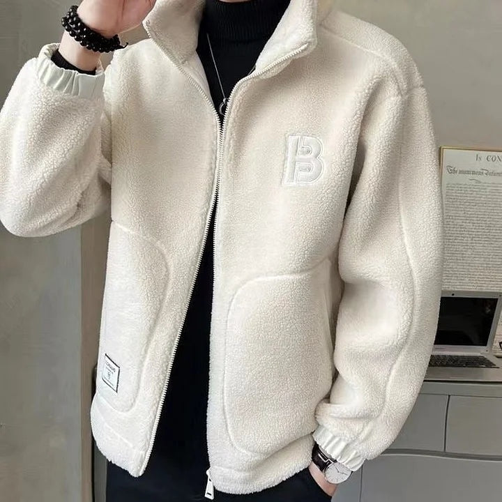 Kyle | Men's Hooded Sherpa Jacket Winter Zip Up
