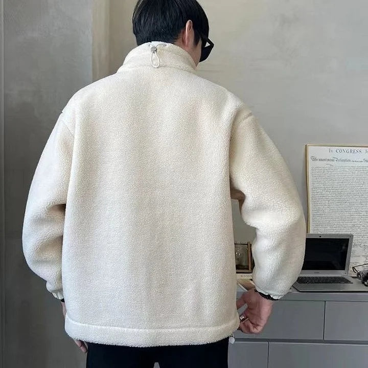 Kyle | Men's Hooded Sherpa Jacket Winter Zip Up
