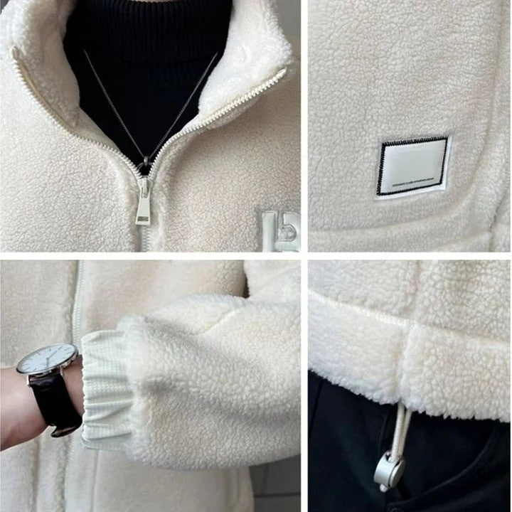 Kyle | Men's Hooded Sherpa Jacket Winter Zip Up