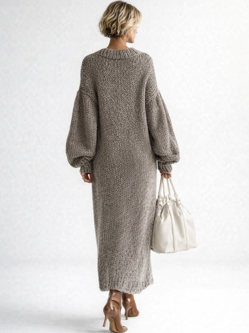 Morgan | Women's Oversized Sweater Dress Long Sleeve Winter Knit