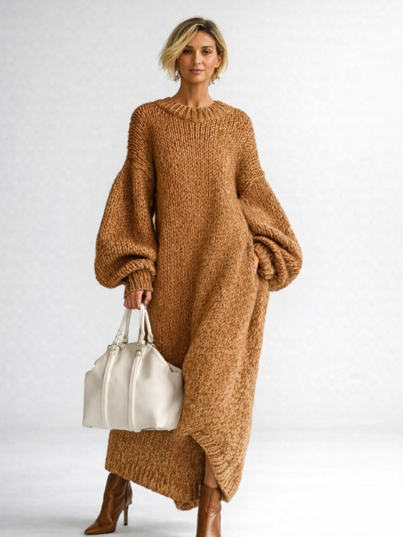 Morgan | Women's Oversized Sweater Dress Long Sleeve Winter Knit