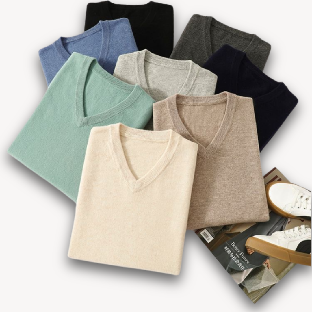 Oliver | Men's Cashmere Sweater V Neck Long Sleeve