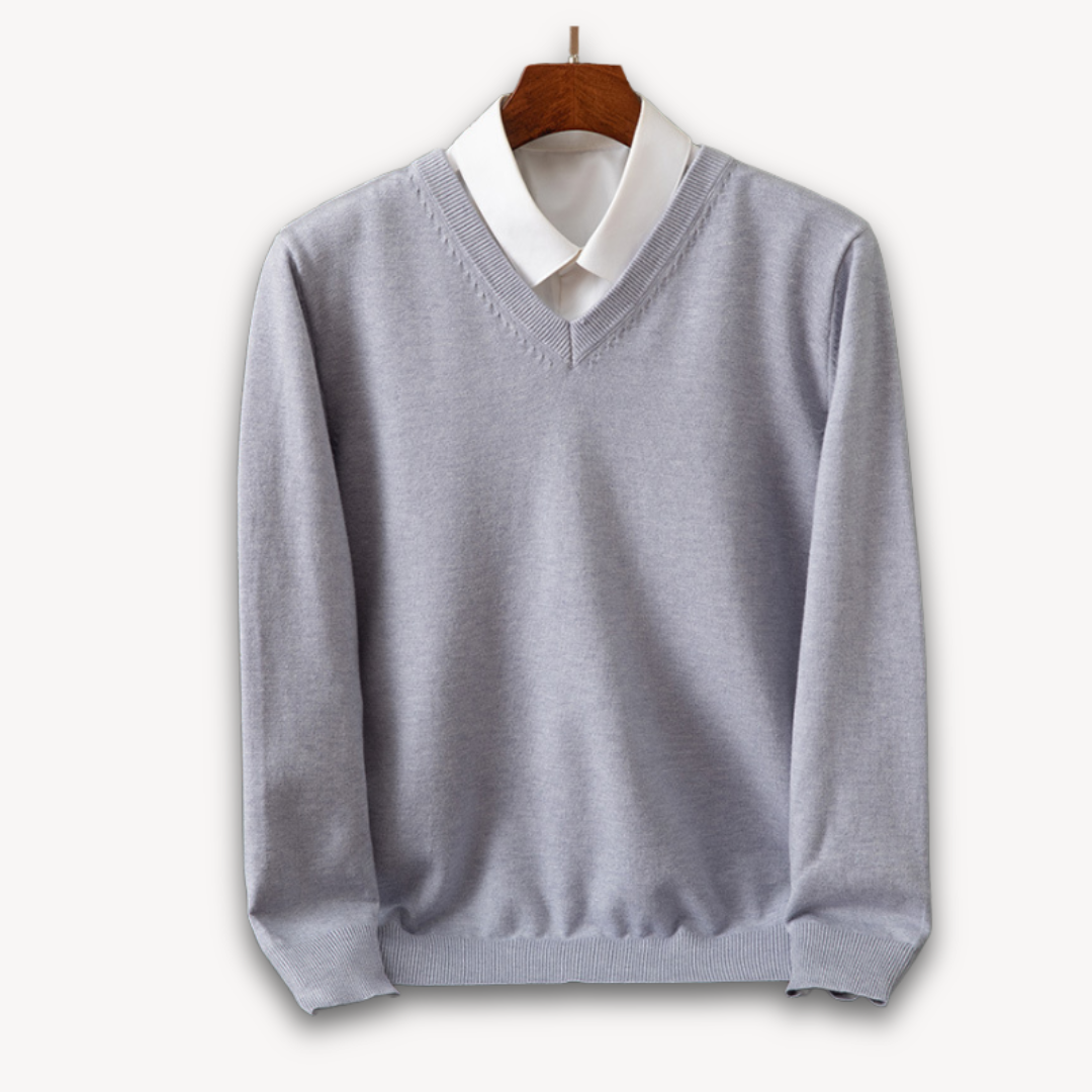 Oliver | Men's Cashmere Sweater V Neck Long Sleeve