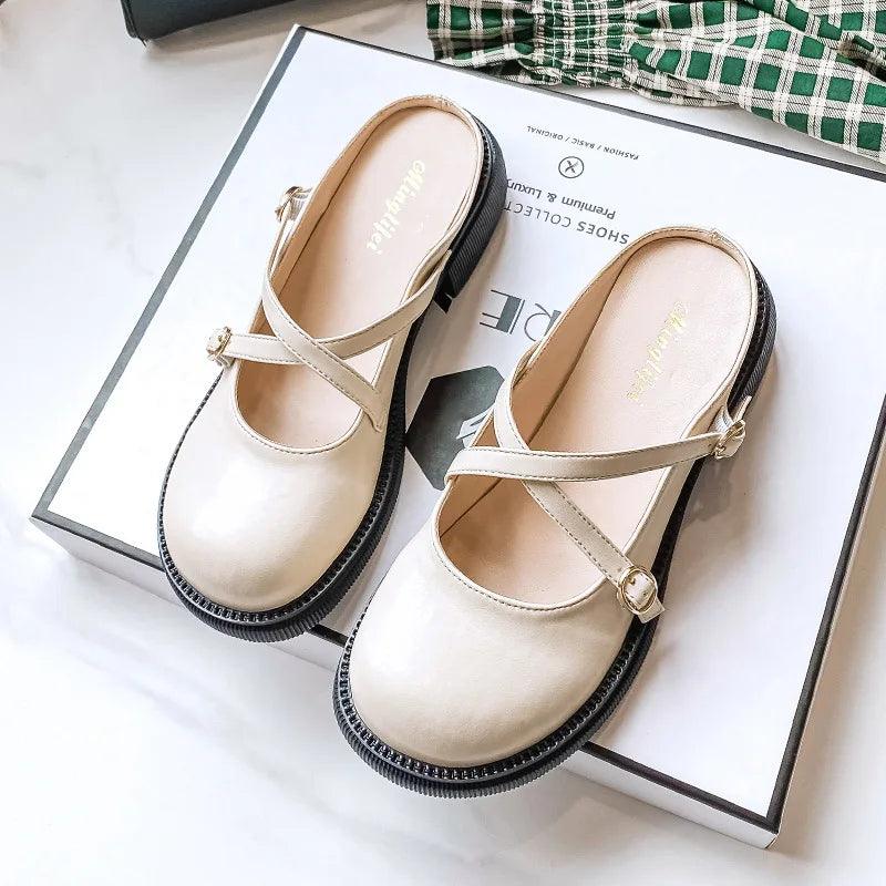 Women's Mary Jane Pumps with Double Buckle Strap