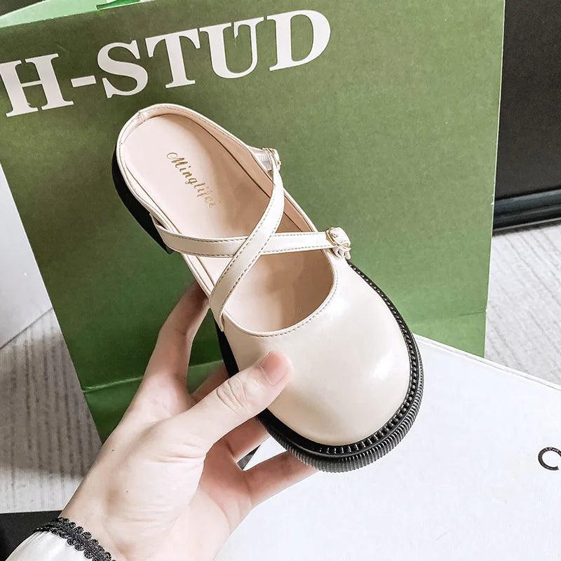 Women's Mary Jane Pumps with Double Buckle Strap