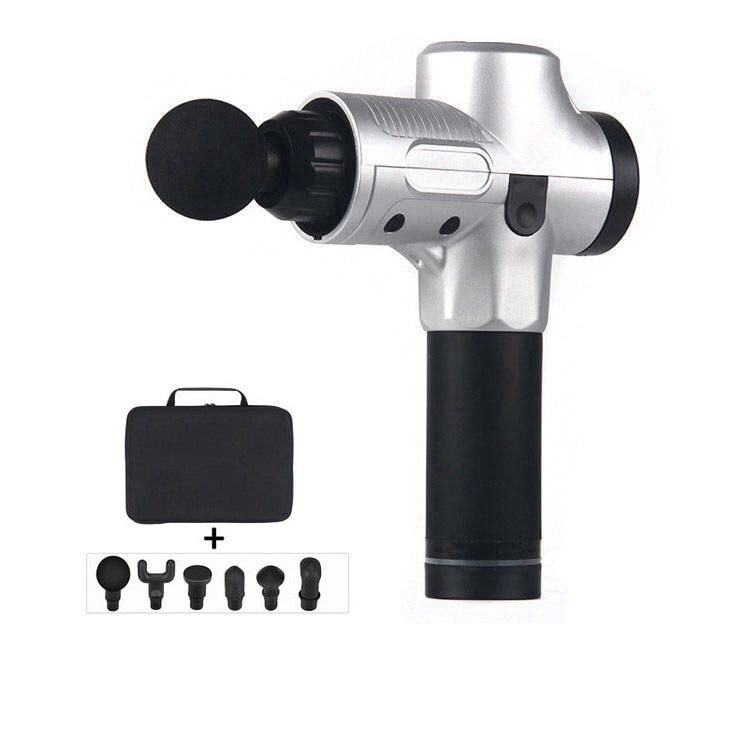 Massage Gun Handheld Muscle Massager with Percussion Fascia Technology and Six Interchangeable Heads