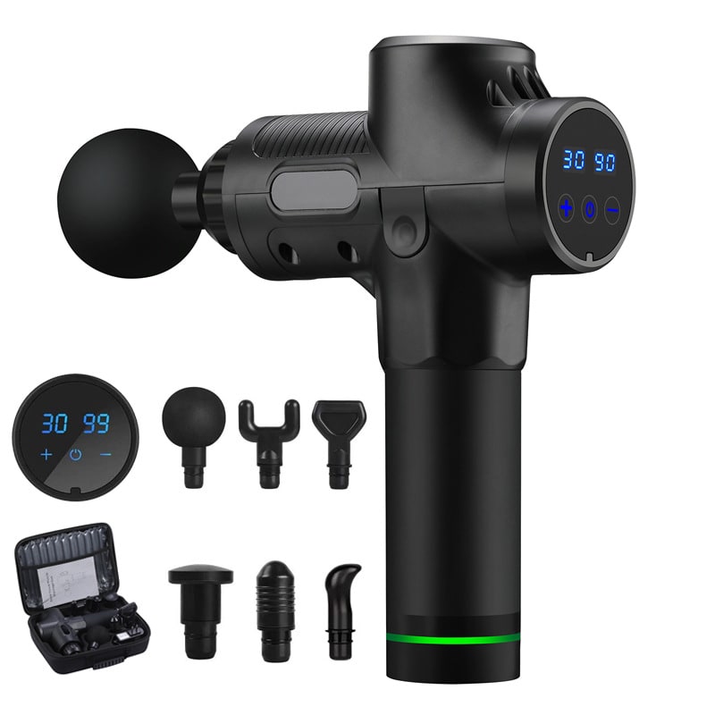 Massage Gun Handheld Muscle Massager with Percussion Fascia Technology and Six Interchangeable Heads
