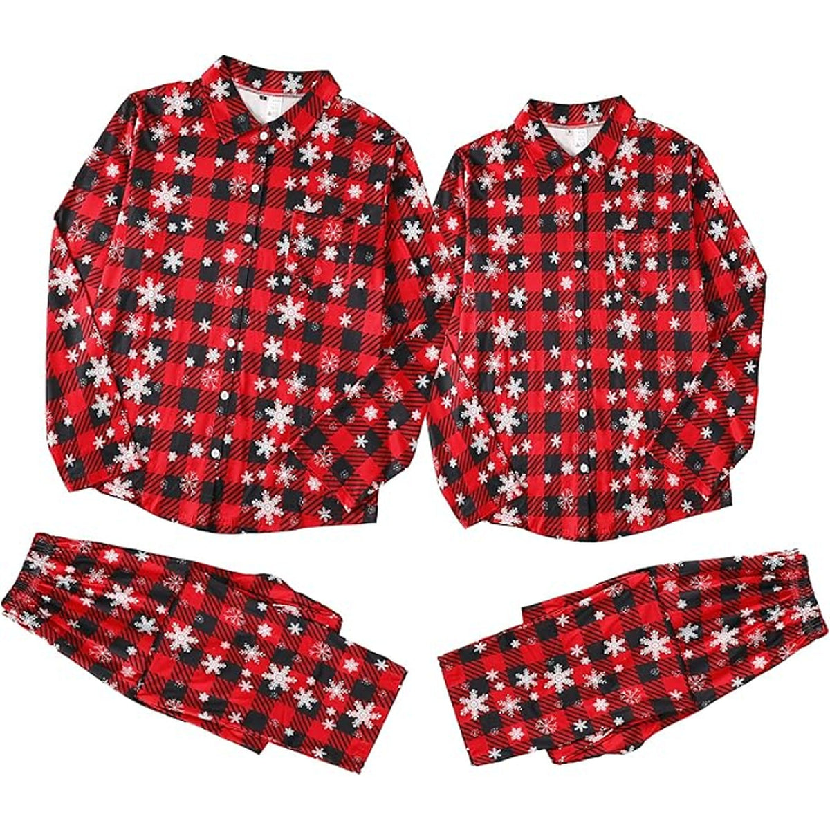 Matching Christmas Pajamas - Plaid Pajama Set for Couples