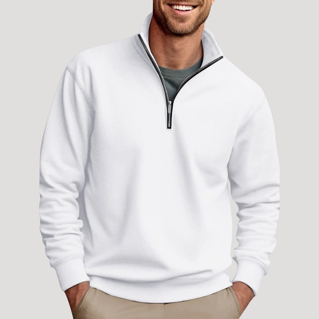 Mateo | Men's Cotton Half-Zip Pullover Sweatshirt