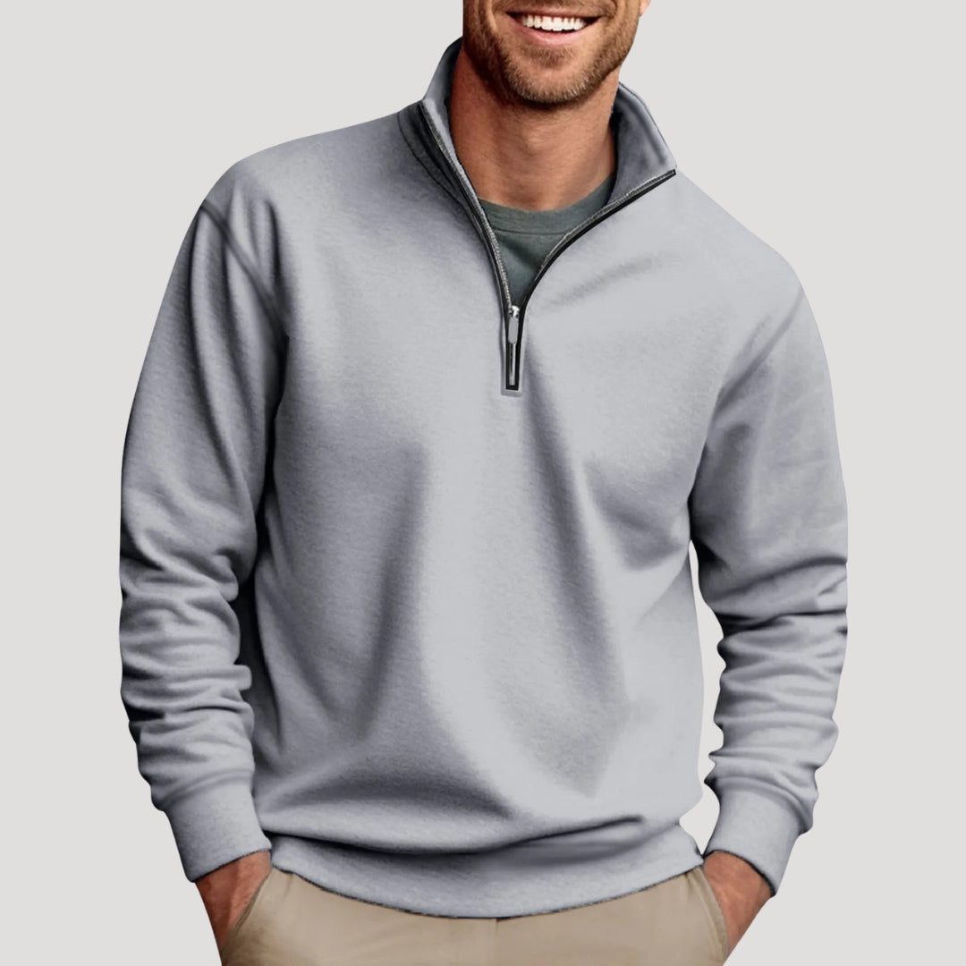 Mateo | Men's Cotton Half-Zip Pullover Sweatshirt