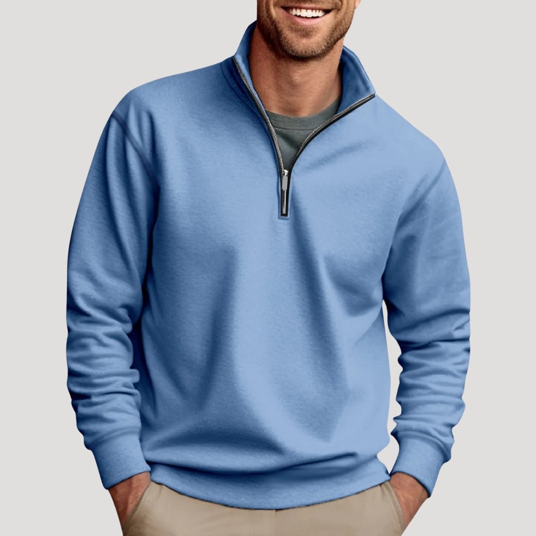 Mateo | Men's Cotton Half-Zip Pullover Sweatshirt