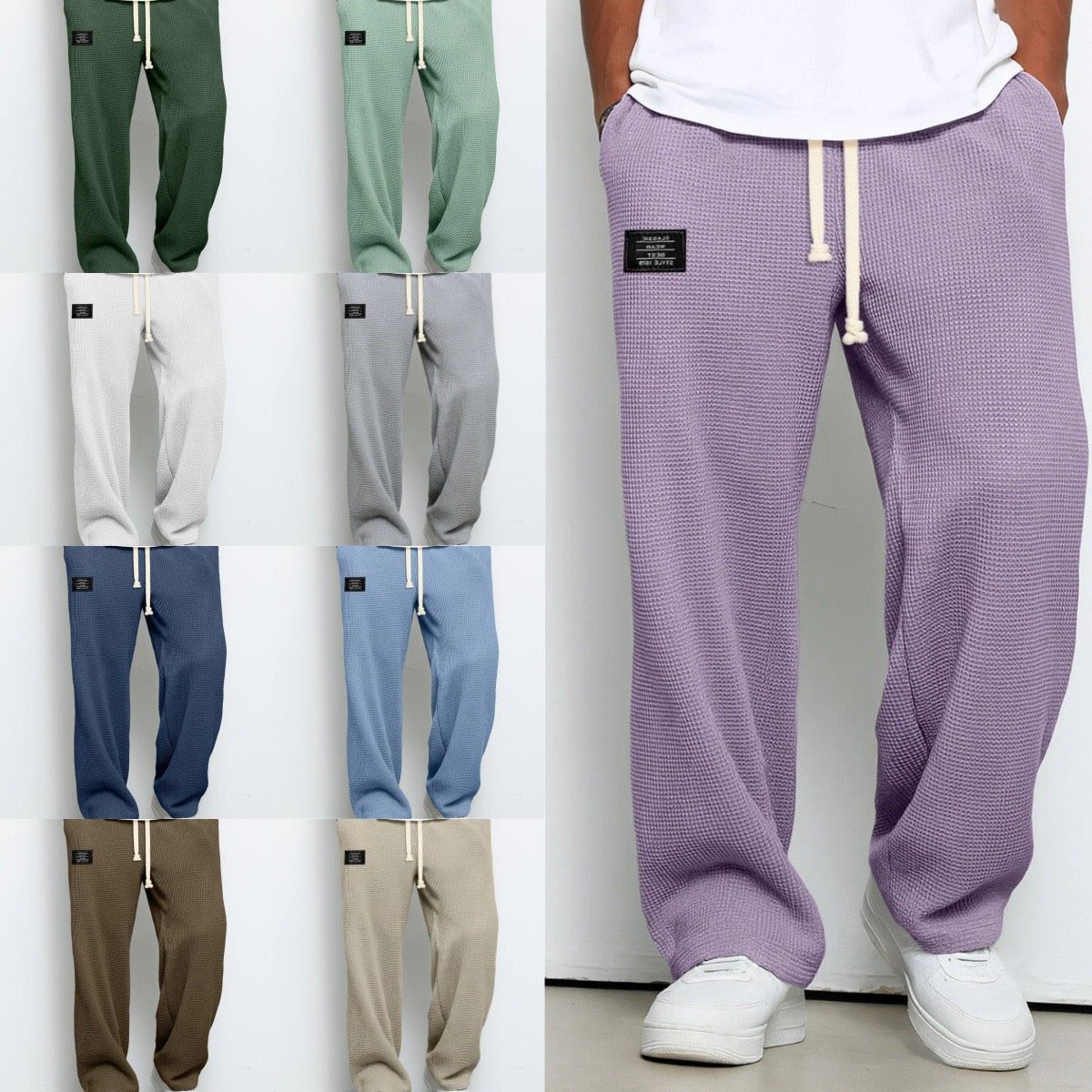 Matias | Men's Textured Wide Leg Sweatpants