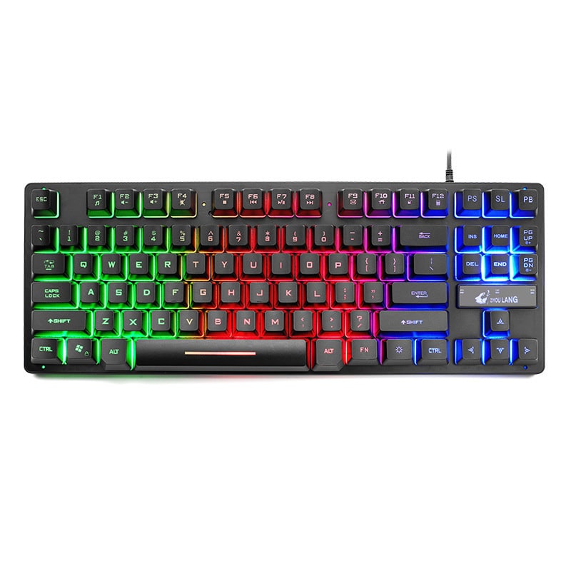 Mechanical Gaming Keyboard Compact 87-Key Tenkeyless Wired Rgb