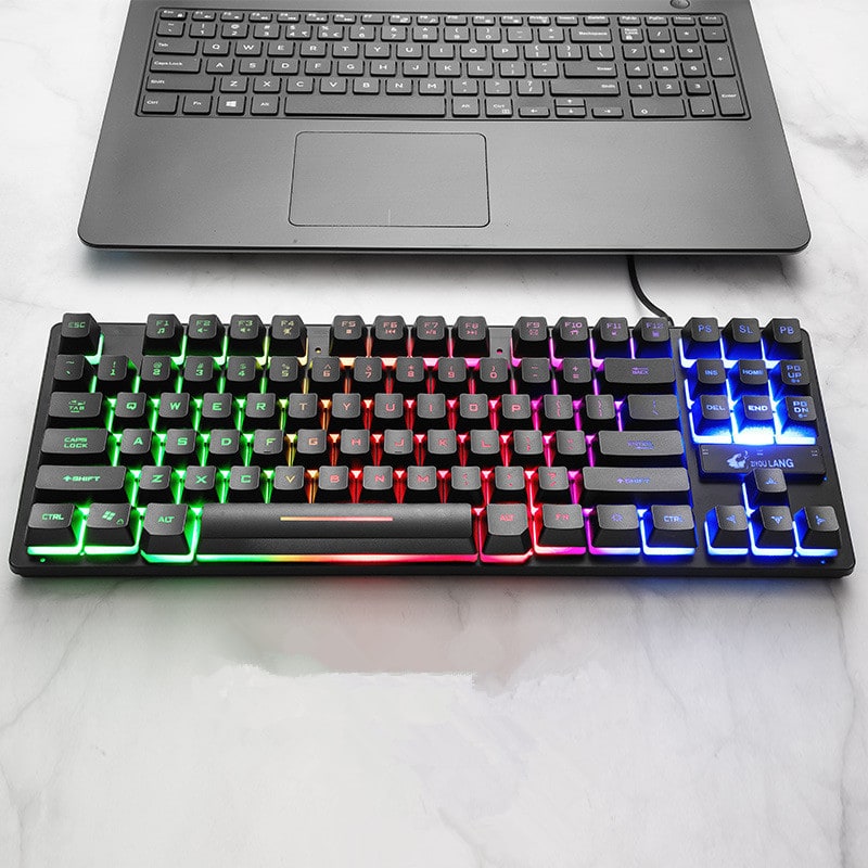 Mechanical Gaming Keyboard Compact 87-Key Tenkeyless Wired Rgb