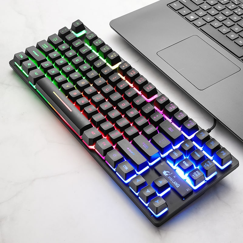 Mechanical Gaming Keyboard Compact 87-Key Tenkeyless Wired Rgb