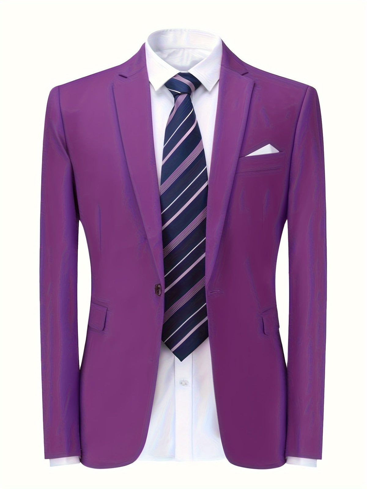 Men's Breathable Tailored-Fit Blazer Jacket for Office Wear