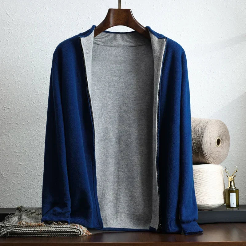 Men's Casual Long-Sleeve Open-Front Cardigan