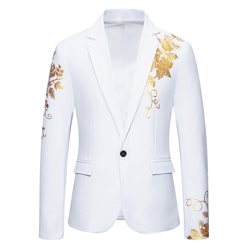 Men's Elegant Floral Pattern Blazer