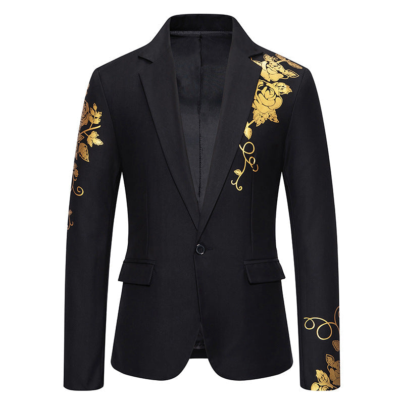 Men's Elegant Floral Pattern Blazer