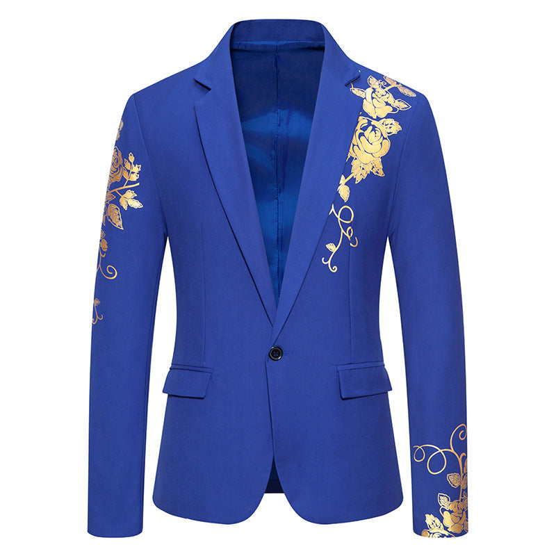 Men's Elegant Floral Pattern Blazer
