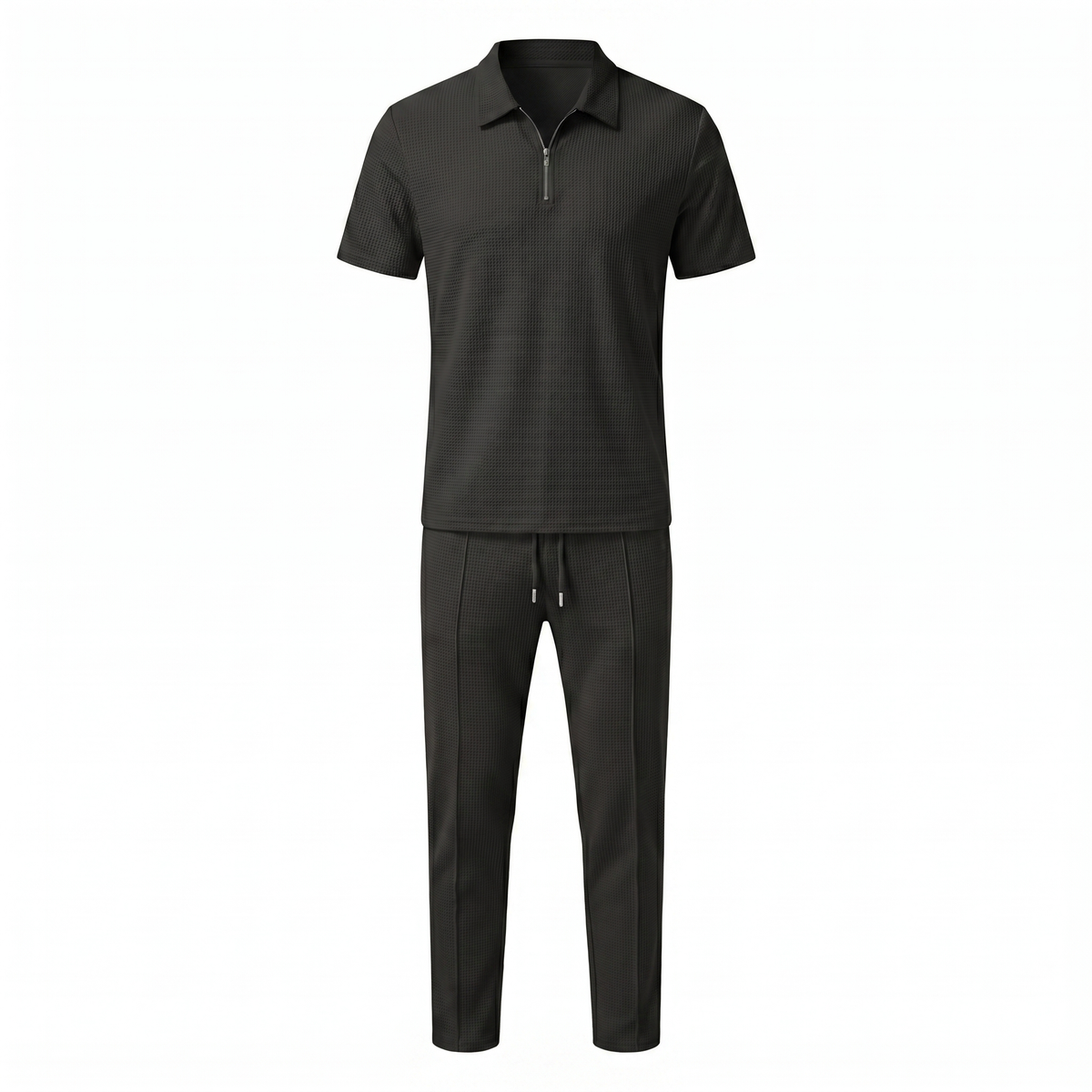 Men’s Two-Piece Set | Zip Polo And Trousers