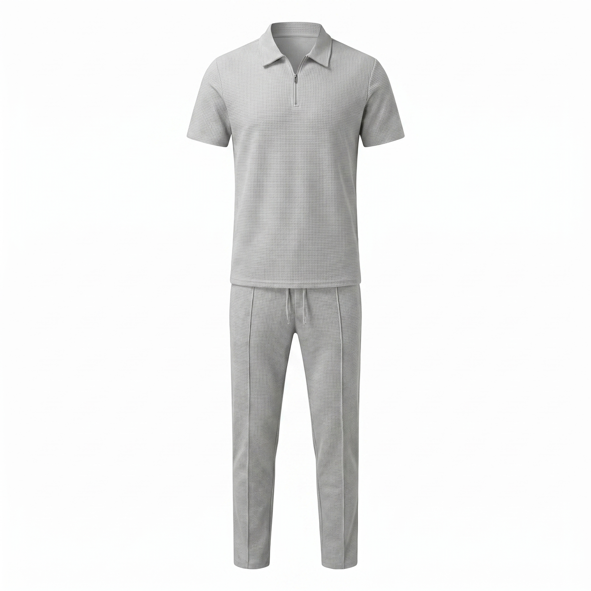 Men’s Two-Piece Set | Zip Polo And Trousers