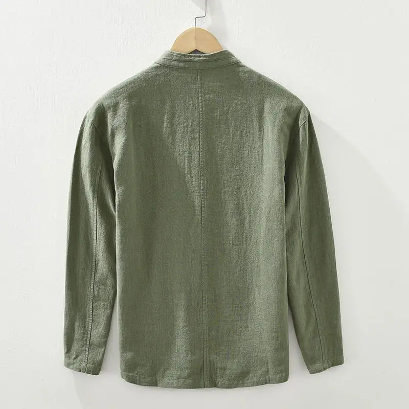 Men's Stand-Collar Utility Shirt Jacket