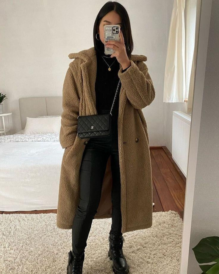 Cora | Women's Long Sherpa Coat Oversized Winter Teddy Coat