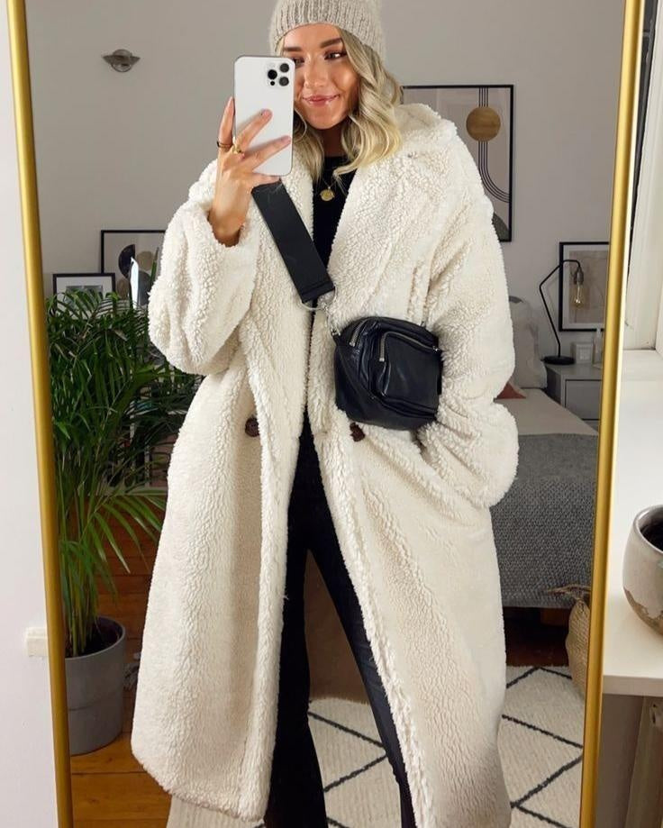 Cora | Women's Long Sherpa Coat Oversized Winter Teddy Coat